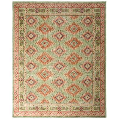 Classic Style Modern Tribal Rug Green All Over Pattern by Rug & Kilim