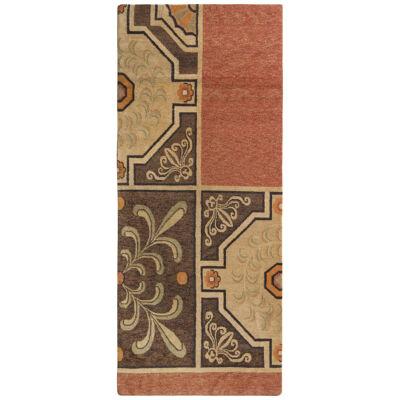 Beige Brown 18th-Century European Style Contemporary Flat Weave by Rug & Kilim