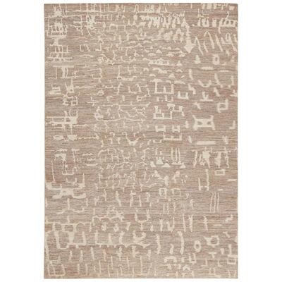 Rug & Kilim’s Contemporary Abstract Rug with Beige-Brown Geometric Patterns