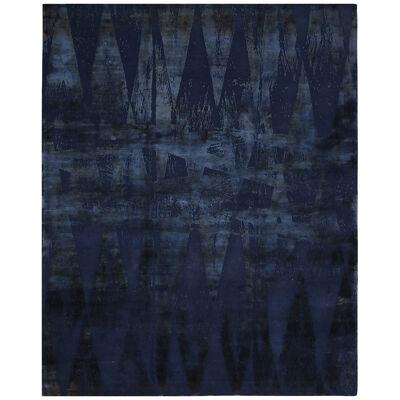 Rug & Kilim’s Abstract Modern Rug in Blue All Over Geometric Pattern