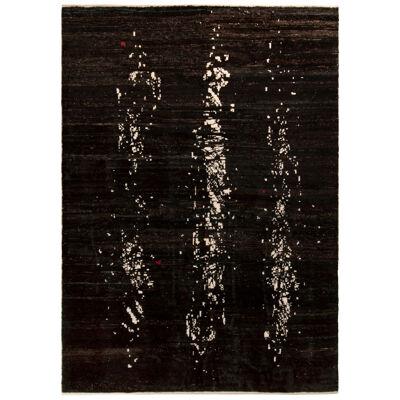 Rug & Kilim’s Modern Rug in All Over Brown-Black,White Abstract Pattern