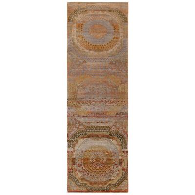 Rug & Kilim’s Classic Agra Style Runner in Polychromatic Medallion Patterns