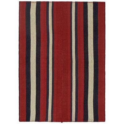 Vintage Persian Kilim with Red, Blue, and Off-White Stripes by Rug & Kilim 