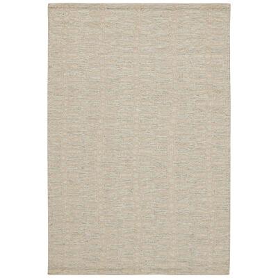 Rug & Kilim’s Scandinavian Style Kilim in Pearl White with Floral Pattern