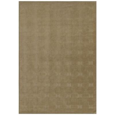 Rug & Kilim’s Austrian Style Art Deco Rug in Taupe and Beige Geometric Pattern