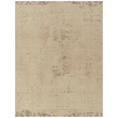 Distressed Style Modern Rug in Beige, Brown Abstract Pattern by Rug & Kilim