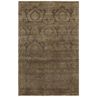 Rug & Kilim’s Classic Italian Style Rug in Beige-Brown Floral Patterns