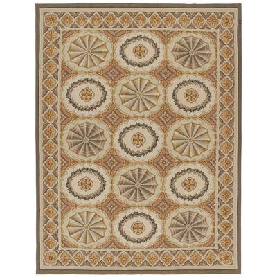 Rug & Kilim’s Aubusson Style Flatweave with Medallions and Floral Patterns