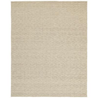 Rug & Kilim’s Contemporary Custom Handwoven rug in Beige and White