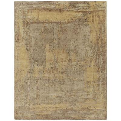 Rug & Kilim’s Modern Rug in Gold, Beige-Brown and Gray Abstract Pattern