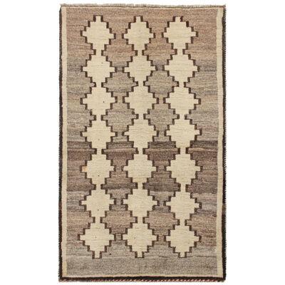 Vintage Persian Tribal rug in Beige with Geometric Patterns by Rug & Kilim