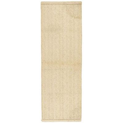 2×6 Contemporary Braided Runner in off White by Rug & Kilim