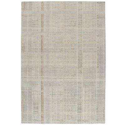 Rug & Kilim’s Distressed style Abstract Rug in Polychromatic Geometric Pattern