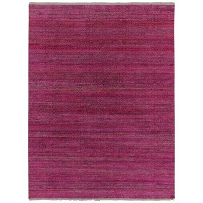 Rug & Kilim’s Contemporary Rug in Pink and Red Striae