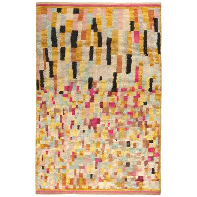 Rug & Kilim’s Moroccan Style Rug in Pink With Vibrant Polychromatic Patterns