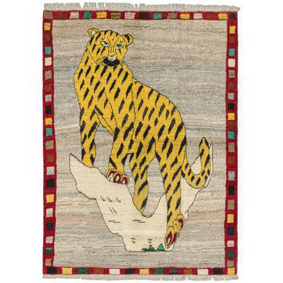 Vintage Qashqai Persian Gabbeh Rug with Animal Pictorial by Rug & Kilim