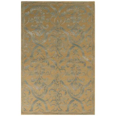 Rug & Kilim’s Italian Style Floral Rug In Beige-Brown And Gray Floral Pattern