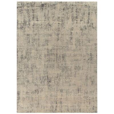 Rug & Kilim’s Abstract Rug In Greige And Taupe Striae