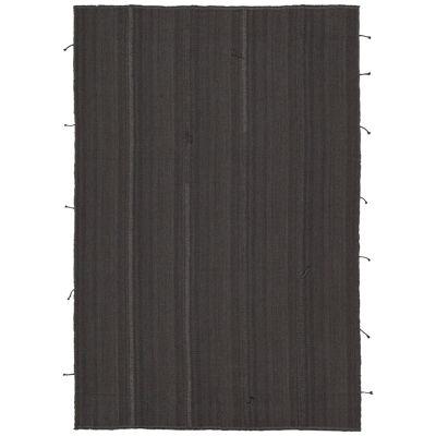 Rug & Kilim’s Contemporary Kilim rug in Slate Gray with Brown Accents