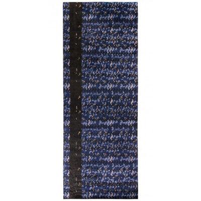 Rug & Kilim’s Scandinavian Style Rug All Over Blue, Black Geometric Pattern
