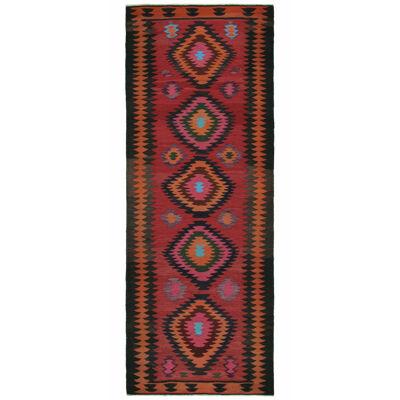 Vintage Persian Karadagh Kilim in Red with Vibrant Medallions, from Rug & Kilim
