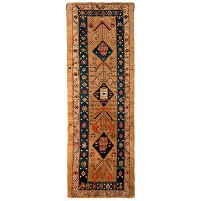Antique Sarab Rug Beige Brown Persian Tribal Runner