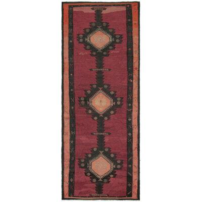 Vintage Persian Kilim in Red with Black and Pink Medallions by Rug & Kilim