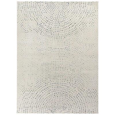 Rug & Kilim’s Distressed Modern Rug in All Over Gray, Blue Abstract Pattern