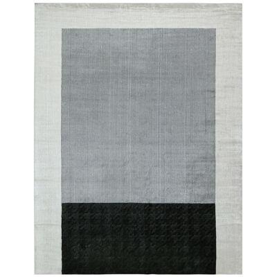 Rug & Kilim’s Modern Rug In Black And White Geometric Patterns