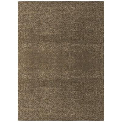 Classic European Style Rug in All Over Beige-Brown Floral Pattern by Rug & Kilim