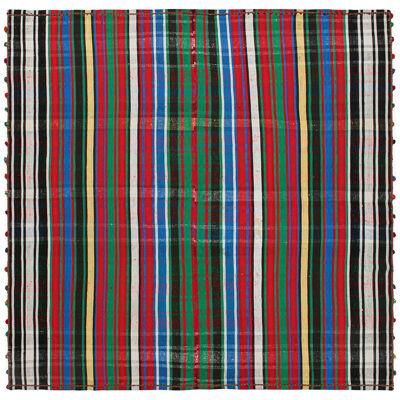 Vintage Persian Kilim in with Vibrant Polychromatic Stripes by Rug & Kilim 
