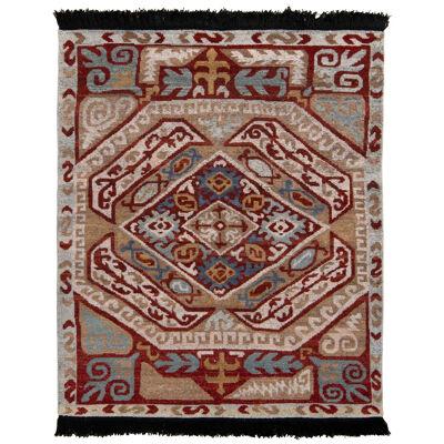 Rug & Kilim’s Classic Style Rug in Beige-Brown and Red Tribal Pattern