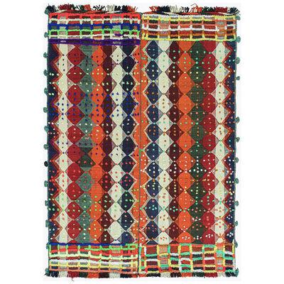 Vintage Persian Kilim with Multicolor Stripes and Diamonds by Rug & Kilim