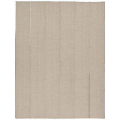 Rug & Kilim’s Contemporary Kilim in Beige with Blue Accent
