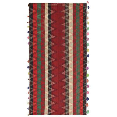 Vintage Persian Kilim in Red with Plaid Multicolor Stripes by Rug & Kilim