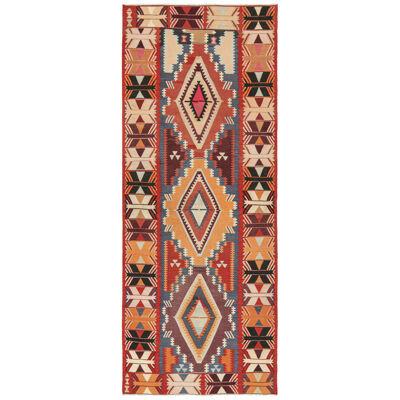 Vintage Persian Kilim with Polychromatic Geometric Patterns by Rug & Kilim