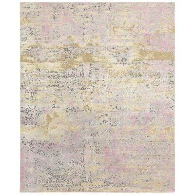 Rug & Kilim’s Contemporary Abstract Rug in Pink and Beige-Brown