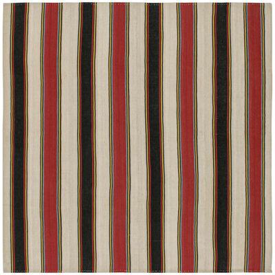 Vintage Persian Kilim with Red, Beige, and Black Stripes by Rug & Kilim