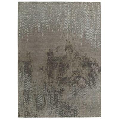 Rug & Kilim’s Contemporary Rug in a Gray, Beige and Blue Abstract Patterns