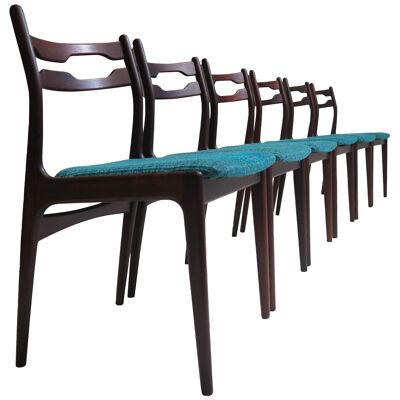 Johannes Andersen for Uldum Danish Rosewood Dining Chairs