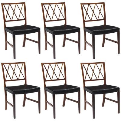 Ole Wanscher for AJ Iversen Rosewood Dining Chairs