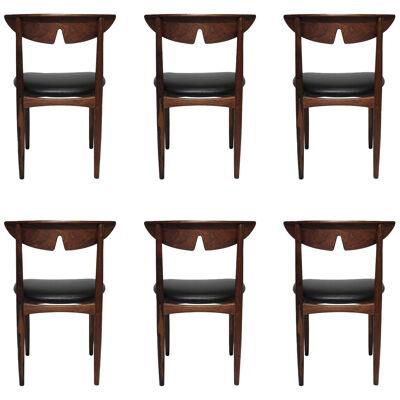 Six Kurt Ostervig Danish Rosewood Dining Chairs
