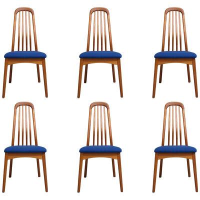 Six Danish Teak Highback Dining Chairs