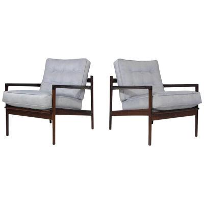 IB Kofoed Larsen Rosewood Lounge Chairs