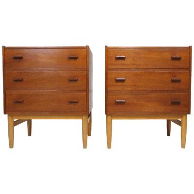 Pair of Poul M. Volther Danish Teak Night Stands