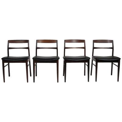 Rare Arne Vodder Solid Rosewood Dining Chairs, Set of 8