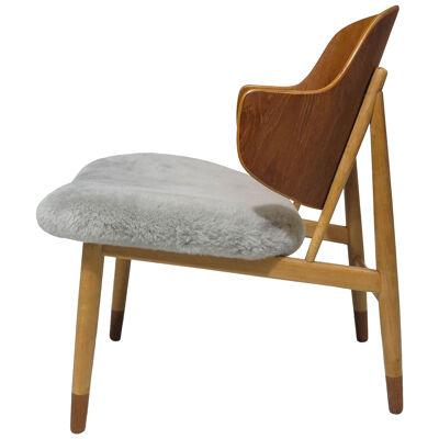 Ib Kofod Larsen Teak and Beech Lounge Chair