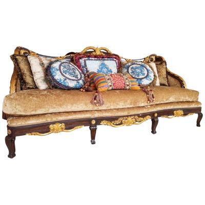 Large-Scale Marge Carson Baroque Style Sofa