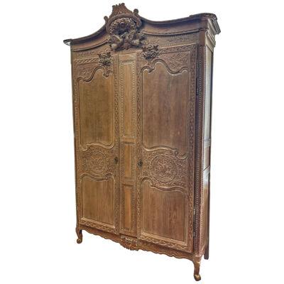 19th Century French Country Armoire in the Norman Style De Bayeux