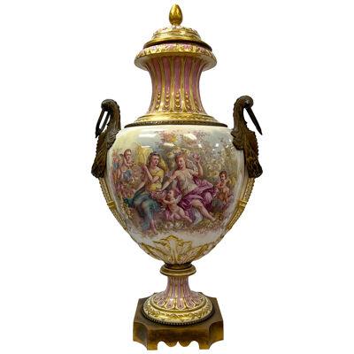 19th Century Large Scale Neoclassical Ormolu Sèvres Urn